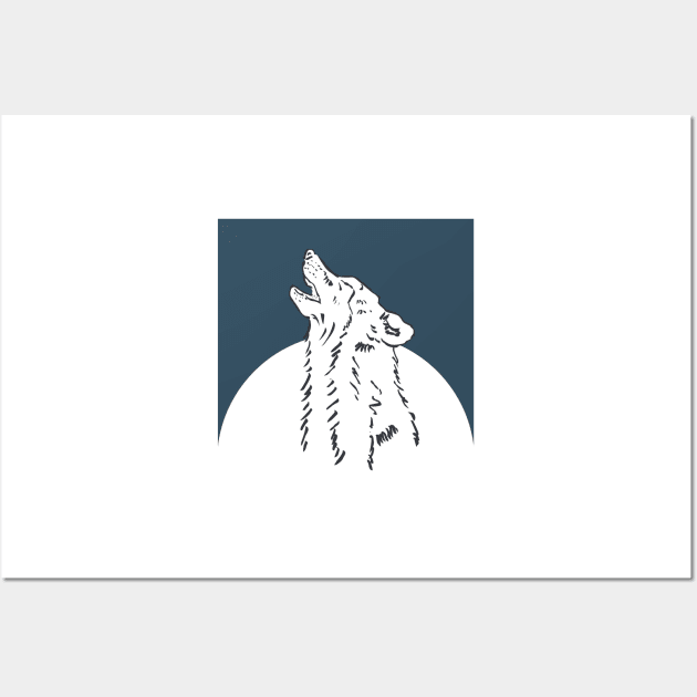 Pra Loup Howling Wolf Wall Art by lou351007